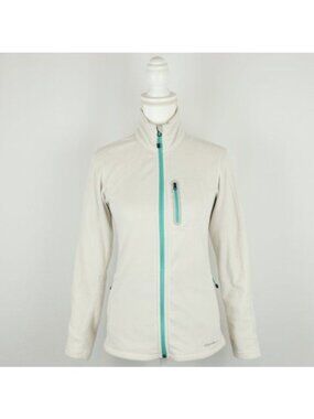 Eddie Bauer First Ascent Women's XS Off White Fleece Full Zip Jacket
